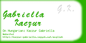 gabriella kaczur business card